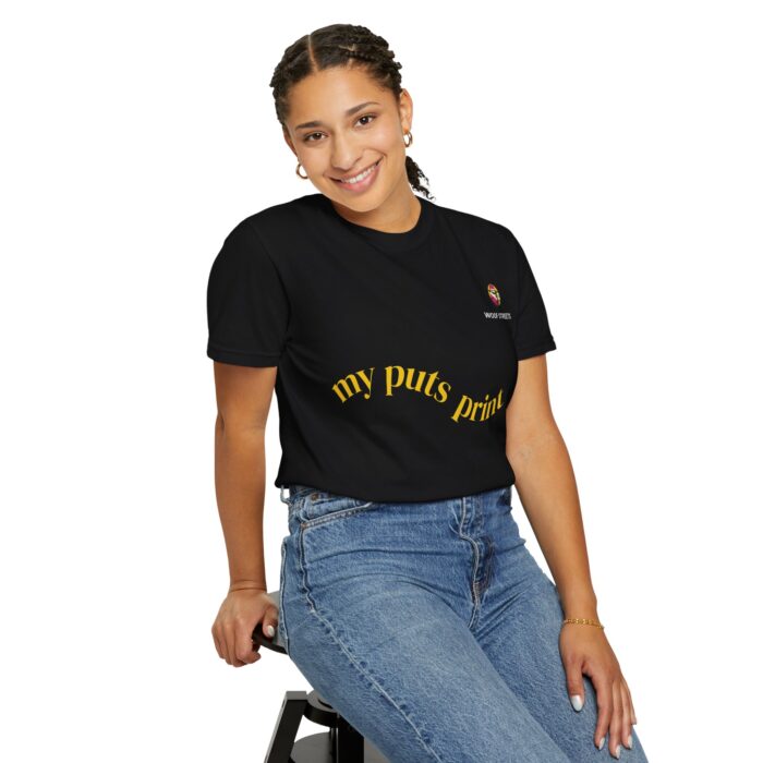 Unisex Garment-Dyed T-Shirt - "my puts print" - Fun & Quirky Casual Wear for Traders - Image 9