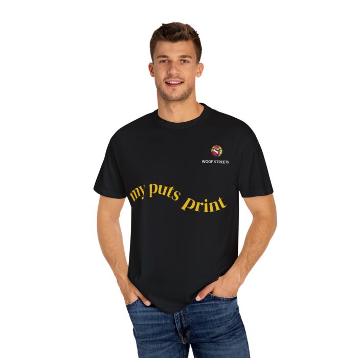 Unisex Garment-Dyed T-Shirt - "my puts print" - Fun & Quirky Casual Wear for Traders - Image 8